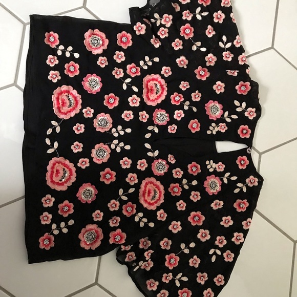 Needle&Thread top with embroidery. Worn once, fully lined. Perfect condition - Picture 2 of 4